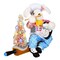Karen Didion 17.0 Inch Kitchen Bunny On Rolling Pin Easter Figurine , Portable Spring Decor Easter Kitchen